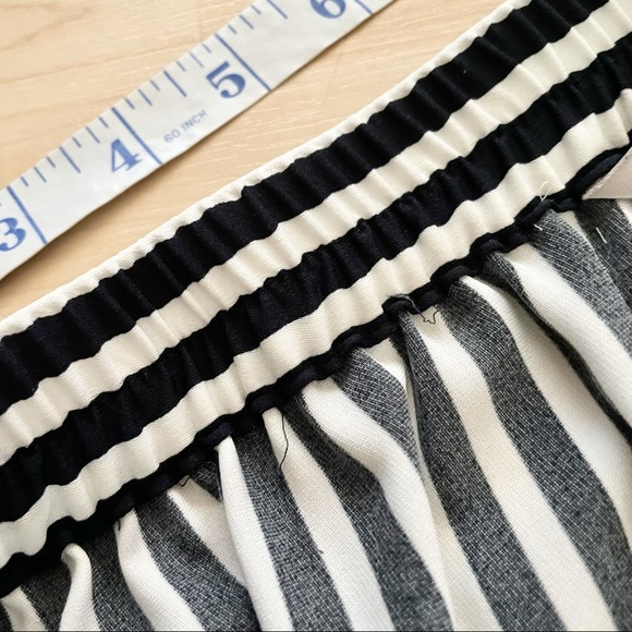 H&M Navy White Vertical Striped Button Up Skirt - Picture 9 of 9